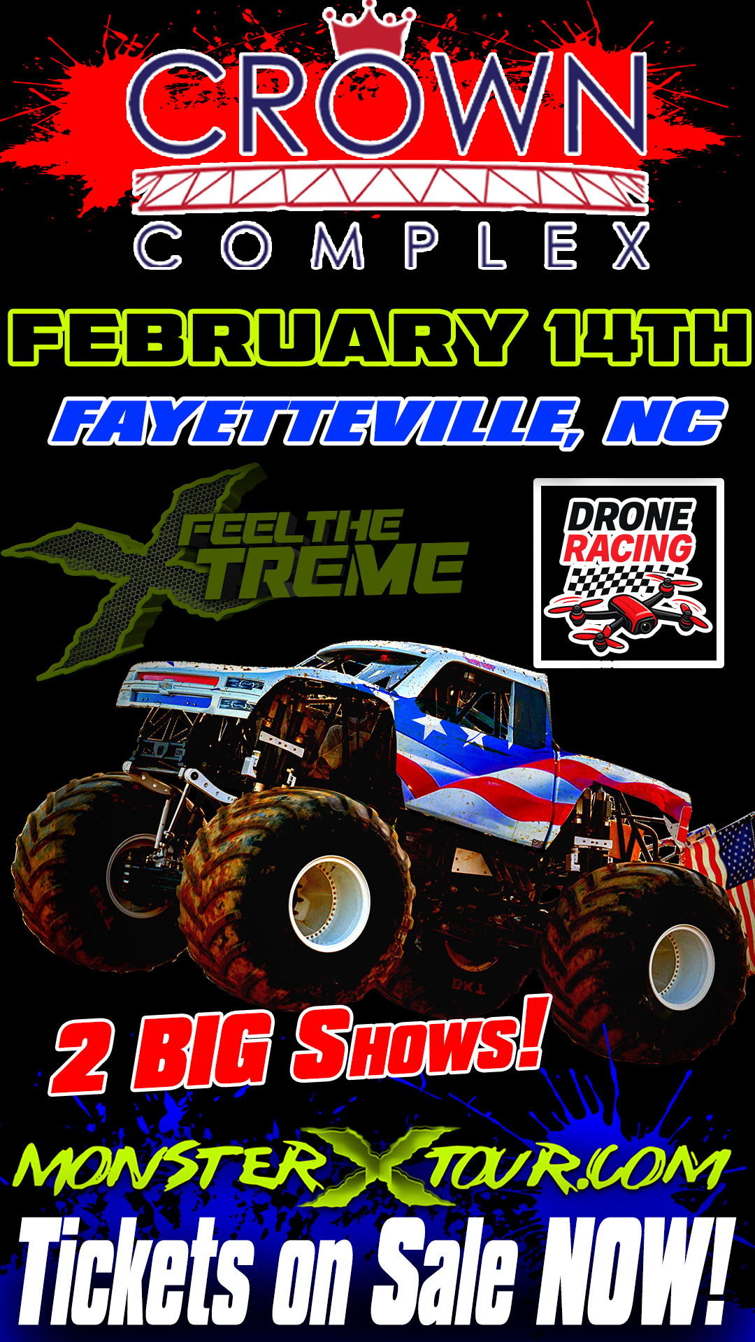 Monster X Tour February 14th 1:30pm at the Crown Coliseum